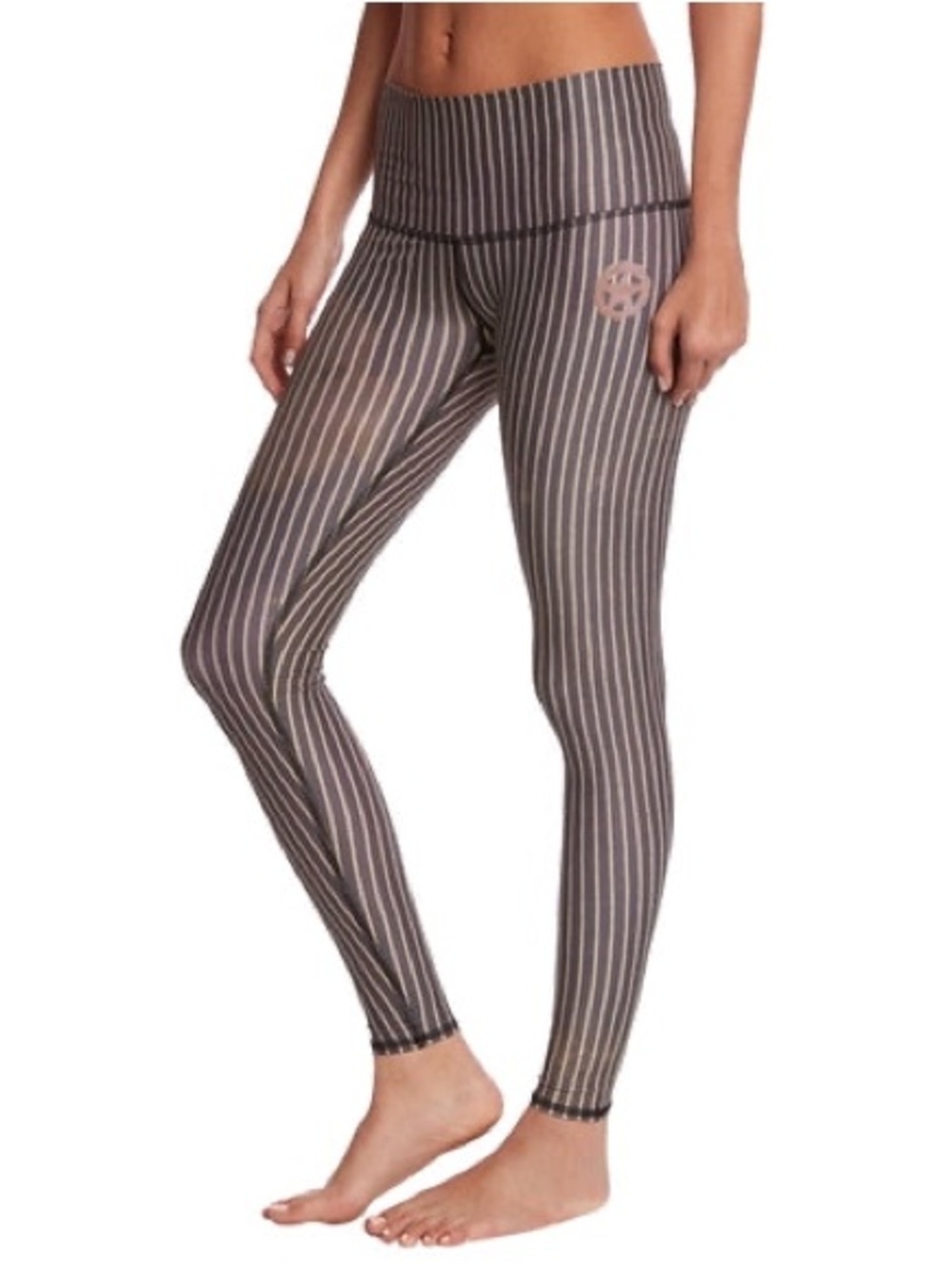 TEEKI size S Gold Rush Striped High-Waist Leggings